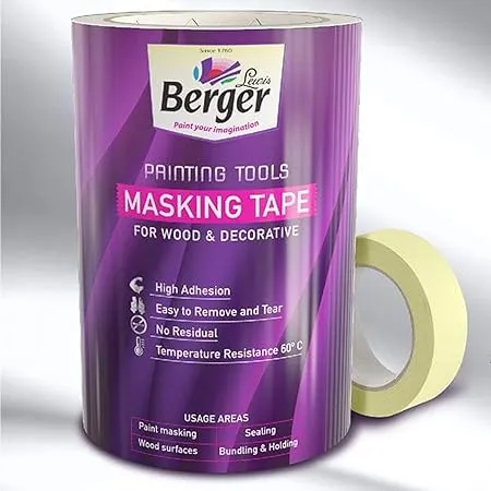 Berger Paints 20 Metre Masking Tape with High Adhesion for Multipurpose Application 24MM 