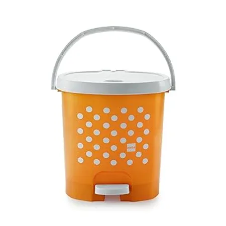 Cello Fusion Plastic Pedal Dustbin Big Yellow
