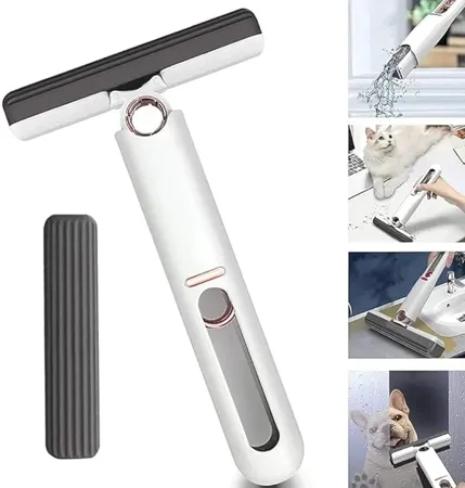 Cello Mini Mop for Kitchen with Sponge Portable Mini Mop Self Squeeze Strong Absorbent Magic Wiper for Kitchen Small Sponge Mop Self Squeezing Wet Dry Use for Bathroom Wall Glass Car Table Home
