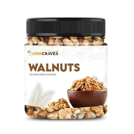 FARMCRAVES Premium Whole Walnuts without shell 500g Healthy Dry Fruit Snack