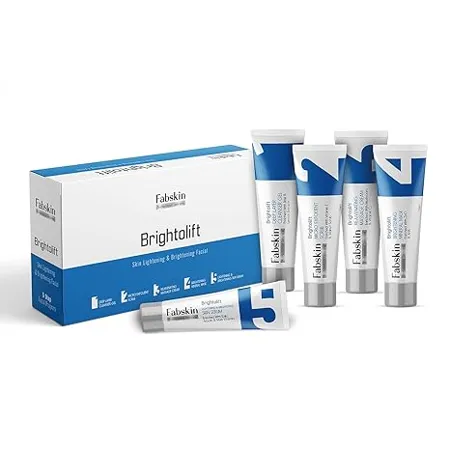 Fabskin Brightolift 5 Step Facial Kit 52gm Face Care Kit With Kojic Acid Arbutin Lactic Acid Barberries Mushroom Mulberry Licorice Lemon Extracts For Glowing Skin For Men Women For All Skin Types Made In India