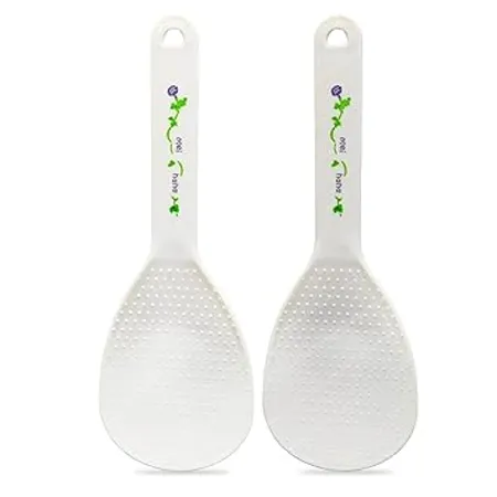 FunBlast Plastic Serving Spoon Kitchen Tableware Utensils Pack of 2 Pcs Serving Spoon Set Karchi and Ladle Serving Spoon Set Food Grade Serving Spoon Set for Home and Kitchen Ladle Spoon 