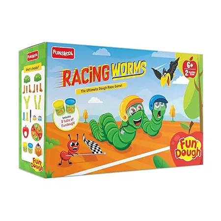 Fundough Racing Worms Extrude and Race 3years Multi Colour