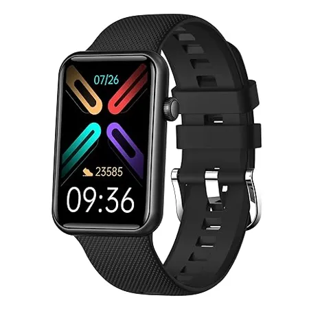 GIZMORE Slate 1 57 inch AOD Display AI Sports Modes SpO2 BT Calling Smartwatch Black 