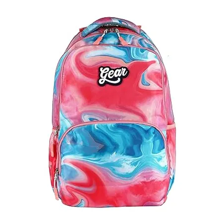 Gear Harmony Marble 30L Medium Water Resistant School Bag Kids Bag Casual Backpack Daypack College Bag for Girls Women Pink 