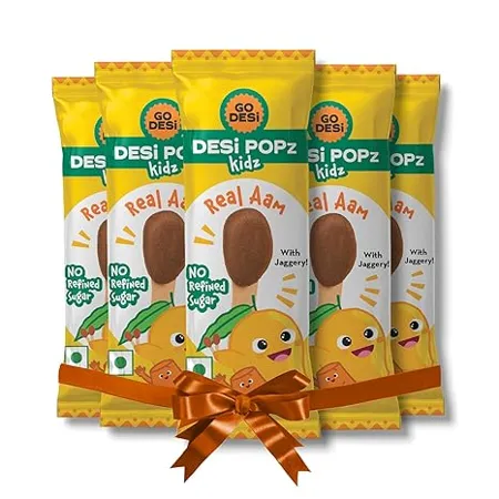 Go Desi Popz Real Aam 60 pieces Aam Candy Lollipop Desi Popz No Refined Sugar 480g
