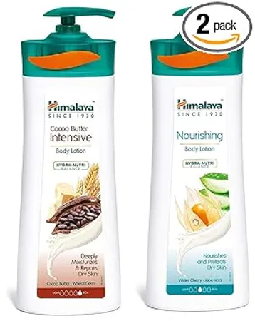 Himalaya Herbals Cocoa Butter Intensive Body Lotion 400ml and Himalaya Nourishing Body Lotion 400ml for Dry Skin