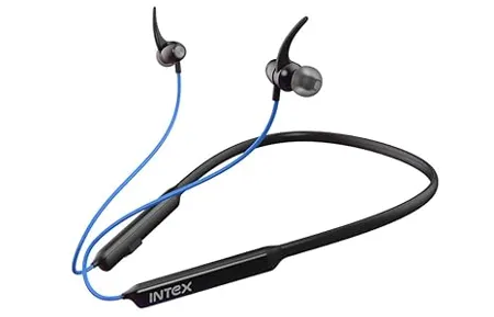 Intex Musique Star Bluetooth in Ear Wireless Neckband with Up to 15H Playtime ASAP Charge Dual Connectivity Inbuilt AI Assistant and Magnet Earbuds Lock Berry Blue 