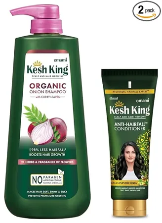 Kesh King Ayurvedic Onion Shampoo 600ml Kesh King Scalp and Hair Medicine Anti Hairfall Conditioner 200 ml