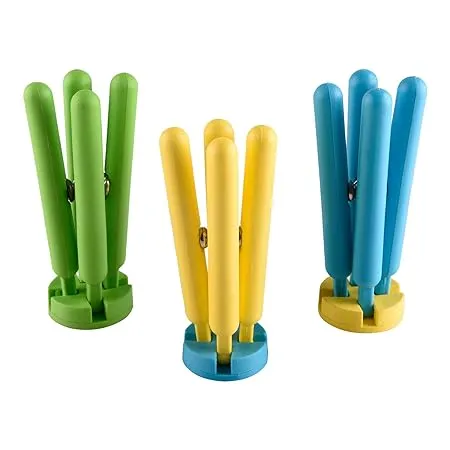 Kuber Industries Hot Stick Mate Unbrakable Plastic Hot Plate Stand Pot Holder for Protect Floor Table from Heat Damage Scratches Pack of 3 Assorted 