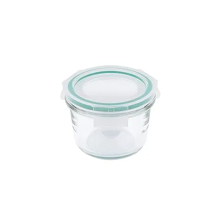 La Opala Cook Serve Store Borosilicate Storage Container Mini Round with Snap Lid 150 ml 1 pc Transparent