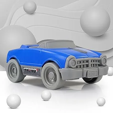 NHR Dinky Plastic Toy Car Pull Push Vehicle Racing Toy Cars Play Set Toddlers Car Toys Pullback Mini Cars Toys for Kids up to 3 Years Blue 