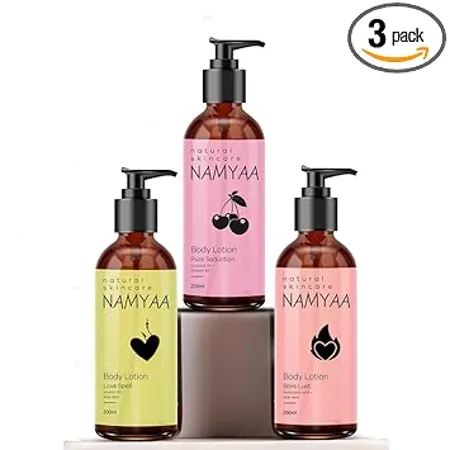 Namyaa Nourishing Body Lotion With Long Lasting Fragrance Made with Natural Ingredients For Dry Skin Gives Glowing And Ultra Soft Skin Pack of 3 Aloe Vera Coconut Oil 