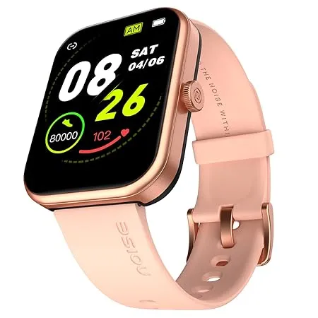 Noise Pulse 2 Max 1 85 Display Bluetooth Calling Smart Watch 10 Days Battery 550 NITS Brightness Smart DND 100 Sports Modes Smartwatch for Men and Women Rose Pink 