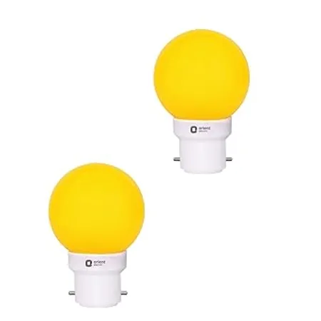 Orient Electric Polycarbonate Deco Shine Led Bulb 0 5W Yellow Pack Of 2 