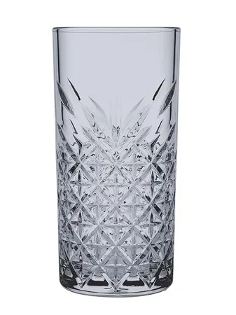Pasabahce Timeless Coloured Long Drink Water Mocktail Glass Grey Colour 450 Ml Set of 4