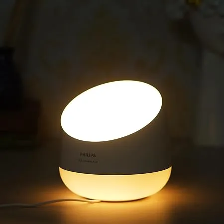 Philips Acrylonitrile Butadiene Styrene Wiz Connected Squire Multicolor Bedside Light for Home Color Changing Wi Fi Table Lamp 9 Watt 16 Million Colors