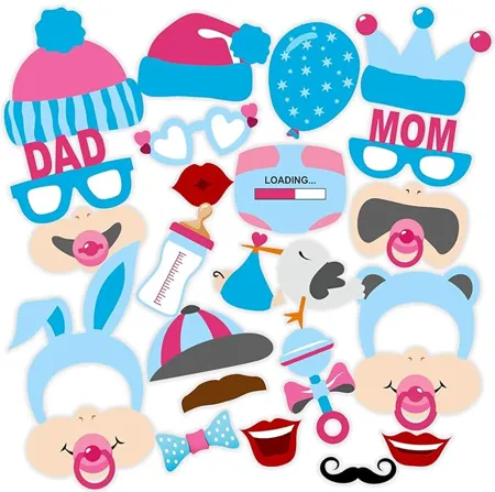 SYGA Set of 22 Baby Shower Props for Family Function