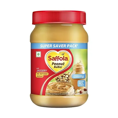 Saffola Peanut Butter Creamy High Protein Peanut Butter Only Jaggery No Refined Sugar 850g 900g Weight May Vary 
