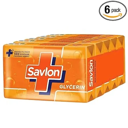 Savlon Moisturizing Glycerin Soap Bar With Germ Protection Pack Of 5 125G Each