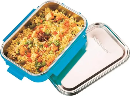 Signoraware Crispy with Steel Lid 1000 ml Set of 1 Blue