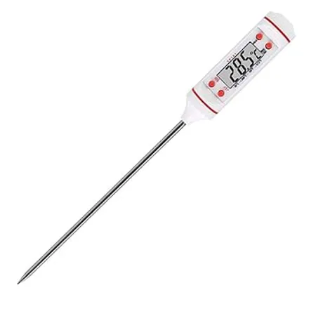 THEMISTO built with passion Digital Plastic LCD Cooking Food Meat Probe Kitchen BQB Thermometer Temperature Test Pen Instant Read White 