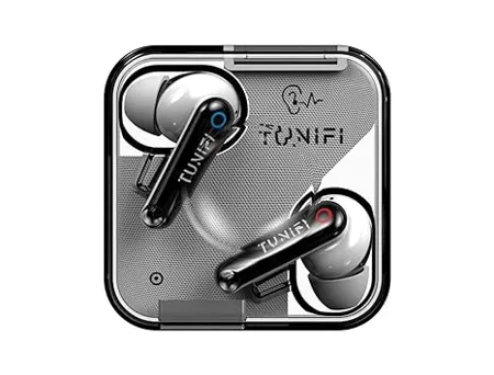Tunifi IMMERSE Nothing Ear 2 Earbuds in Ear TWS 8D Stereo Sound 24 Hours Playback Touch Controls Instant Voice Assistant Powerful 8 Sound Built in HD Mic Water Resistant White 