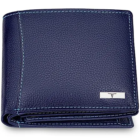 URBAN FOREST Oliver Blue Leather Wallet for Men 6 Card Slot