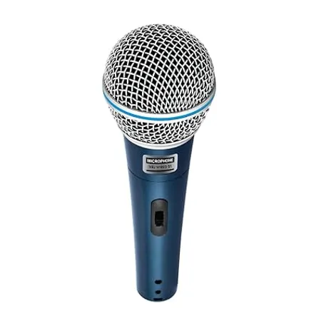 VRJTEC Dynamic Microphone Karaoke with Wire Mike Unidirectional Vocal Wired Dynamic Cardioid Microphone Wire for Solo Vocals Karaoke Singing