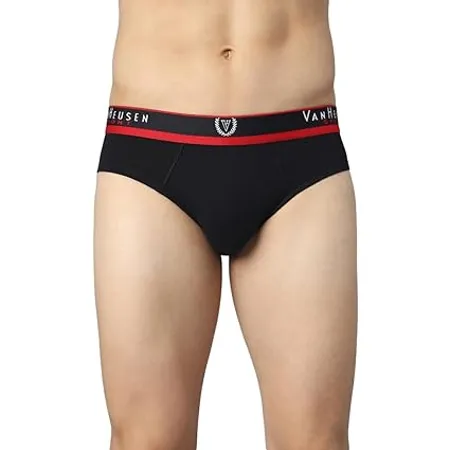 Van Heusen Men Briefs Cotton Elastane Jaspe Textured Plush Back Elastic Waistband Label Free
