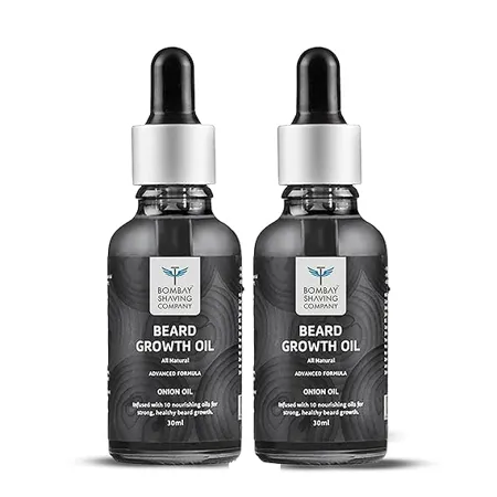 Bombay Shaving Company Beard Growth Oil 10x Nourishing Oil for Beard Growth 10 Natural essential Oils Vitamin E Nourishment Strengtheningl 30ml x 2