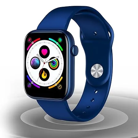 GIONEE STYLFIT GSW11 Smartwatch with Large 1 8 IPS Display SpO2 Stress Monitor Heart Rate Monitor 200 Watch Faces Azure Blue 