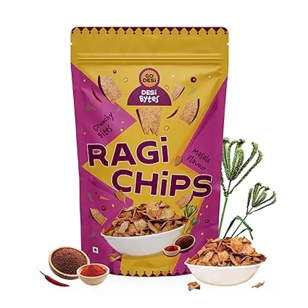 GO DESi Ragi Chips Baked Millet Chips Healthy Snacks 250g