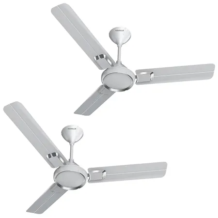 Havells Glaze 1200mm 1 Star Energy Saving Ceiling Fan White Chrome Pack of 2 