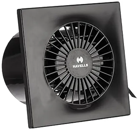 Havells Ventil Air DXZ 100mm Exhaust Fan Duct Size 3 9 Cut Out Size 4 1 Watt 18 RPM 2500 Air Delivery 90 Suitable for Kitchen Bathroom and Office Warranty 2 Years Black 