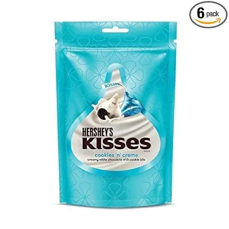 Kisses Hersheys Cookies N Creme Pouch 6 X 100 g