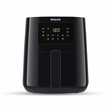 PHILIPS Digital Air Fryer HD9252 90 with Touch Panel uses up to 90 less fat 7 Pre set Menu 1400W 4 1 Liter with Rapid Air Technology Black Large
