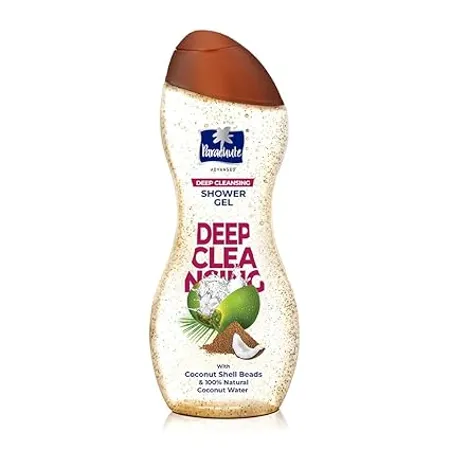 Parachute Advansed Deep Cleansing Shower Gel Gentle Daily Exfoliation with Coconut Shell Beads and Coconut Water 100 Soap Free Paraben Free Dermat tested 250ml