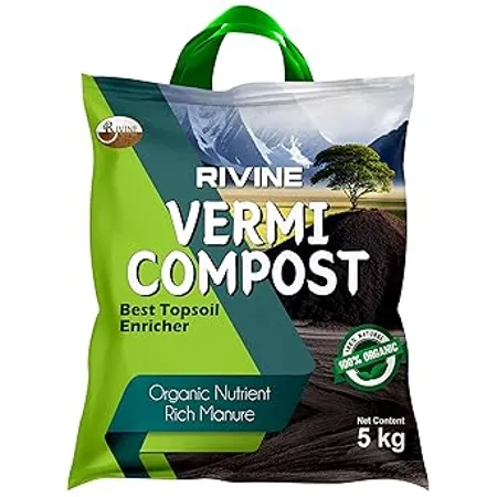 RIVINE Organic Vermicompost Fertilizer Manure for Plants Organic Vermi Compost Manure 5 KG Pack of 1 