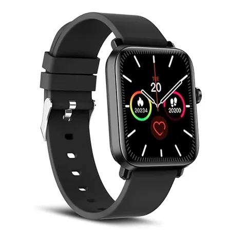 SYSKA Pluto SW250 Smart Watch Premium Metal Body 1 69 Display 200 Cloud Customizable Watch Faces Smart Notifications for Calls SMS Whatsapp with Battery Runtime Upto 10 Days Space Black 