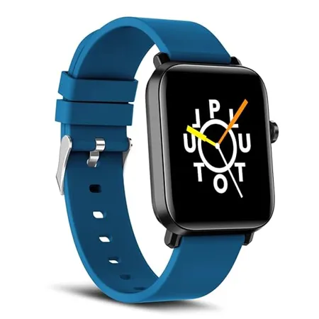 SYSKA Pluto SW250 Smart Watch Premium Metal Body 1 69 Display 200 Cloud Customizable Watch Faces Smart Notifications for Calls SMS Whatsapp with Battery Runtime Upto 10 Days Spectra Blue 