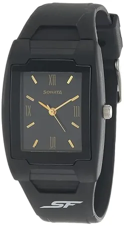 Sonata Super Fibre Analog Black Dial Men s Watch NM7920PP13 NL7920PP13