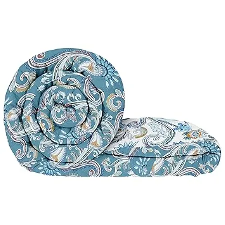 Story Home Comforter Double Bed Blanket for Winter Quilt Duvets 1 Fusion Reversible Double Comforter Dusty Blue 180 GSM 220 cm X 250 cm Microfibre