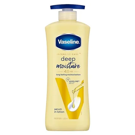Vaseline Intensive Care Deep Moisture Nourishing Body Lotion 600 ml Daily Moisturizer for Dry Skin Gives Non Greasy Glowing Skin For Men Women
