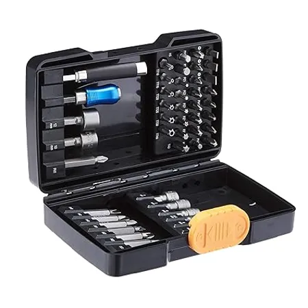 amazon basics Screwdriver and Nut Driver Bit Set 48 Piece Chrome Vanadium and S2 Steel