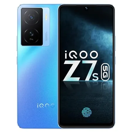 iQOO Z7s 5G by vivo Norway Blue 6GB RAM 128GB Storage Ultra Bright AMOLED Display Snapdragon 695 5G 6nm Processor 64 MP OIS Ultra Stable Camera 44WFlashCharge