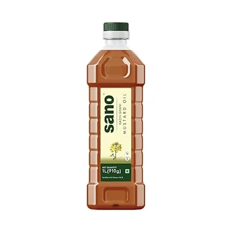sano Pure Fresh Kachi Ghani Mustard Oil 1L Pet Bottle High Pungency Rich in Omega 3 100 Natural Authentic Indian Cooking Oil