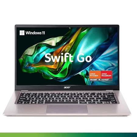 Acer SmartChoice Swift Go 14 Thin and Light Premium Laptop AMD Ryzen 5 7530U Hexa Core Processor 8GB 512 GB SSD Win 11 Home MSO Home and Student Pure Silver SFG14 41 35 56 cm 14 0 Full HD