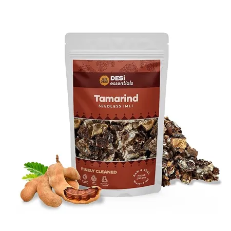 GO DESi Seedless Tamarind Slab Imli 100 Clean and Fresh Soft and Delicious 200g