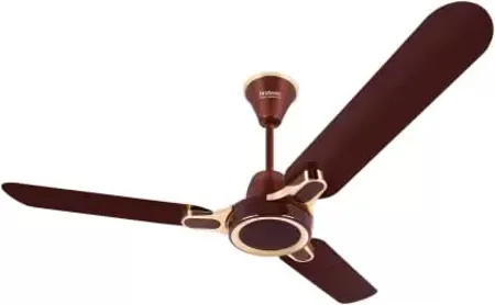 Hindware Smart Appliances Ventus Brown Gold 1200MM ceiling Fan Star Rated with metallic finish Energy Efficient High Speed Air Delivery Fan comes with 49W copper motor and aerodynamic aluminium blades
